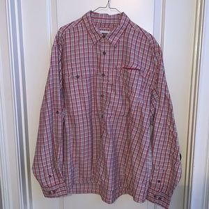 Rust/White/Olive Mens shirt